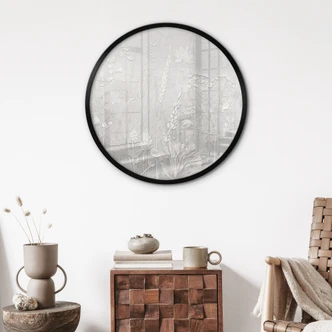 Poster planten in wit in modern ontwerp - Ms Tiff - Rond 