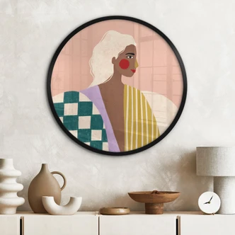 Poster Frau in Mustern: Eine moderne Ikone - Müller - Rund 