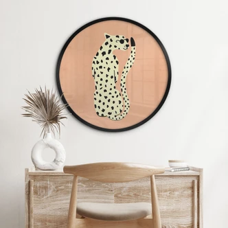 Póster Elegante guepardo con gafas de sol - Oltmanns - Redondo 