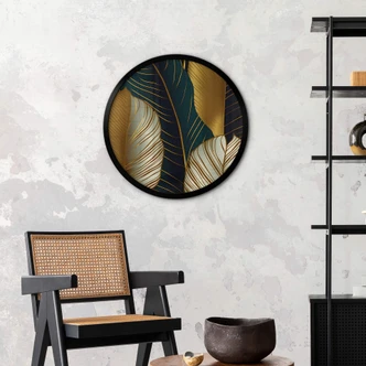 Poster rond Gouden Palmbladeren 