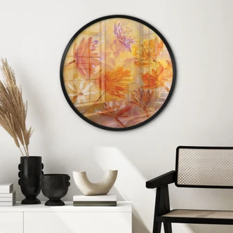 Poster Golden Flower Rush - Pomata - Rond 