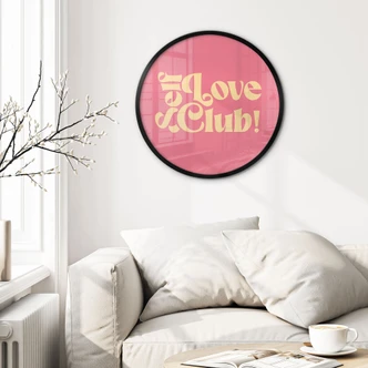 Poster Self Love Club Pink - Prints by Ayleen - Rund 
