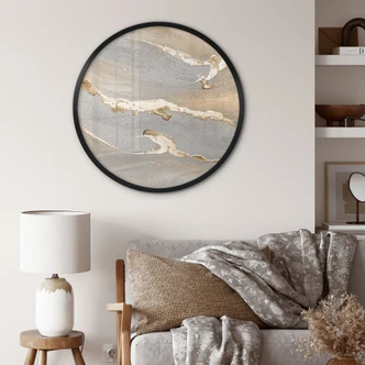 Poster Goldener Sand - Purina-Purite - Rund 