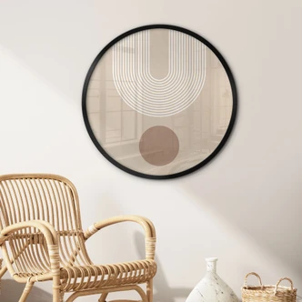 Poster Abstracte geometrie in balans - Ristova - Rond 