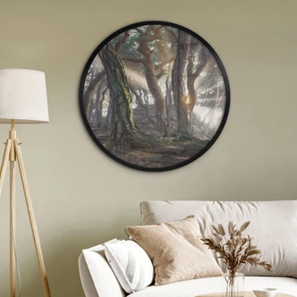 Poster Heiliger Kiefernwald - Ryu - Rund 