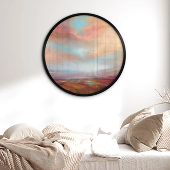 Póster Campo luminoso a la luz del sol - Schmucker - Redondo 