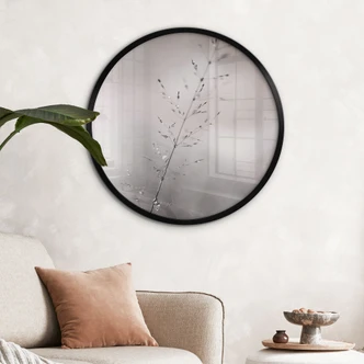 Poster Grashalm mit Tautropfen - Sillen - Rund 