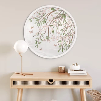 Póster Sir Edward - Flores mágicas en primavera - Redondo 