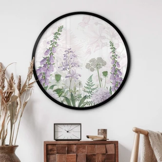 Poster rond Sir Edward - Lila Vingerhoedskruid 