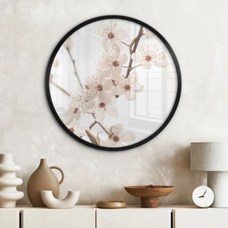 Poster tak met witte kersenbloesems - Sisi & Seb - Rond 