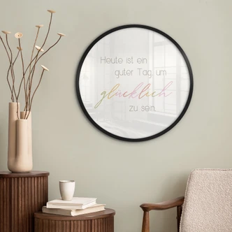 Poster Heute ist ein guter Tag um glücklich zu sein - Rund 