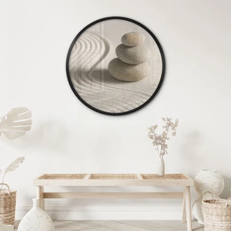 Poster Meditatie & Wellness | Steen in Zand 2 - Rond 