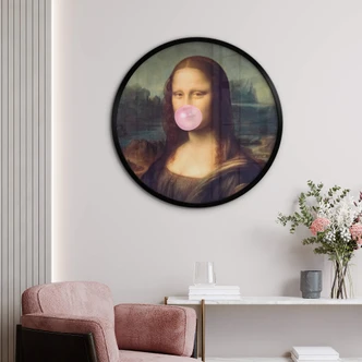Poster Taudalpoi - Mona Lisa mit Kaugummi - Rund 