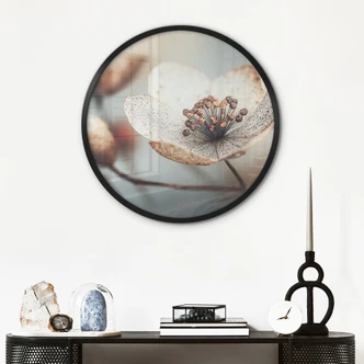 Poster Boho gedroogde bloem macro - Treechild - Rond 