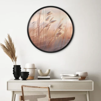 Póster Hierba de las dunas al sol del atardecer - Treechild - Redondo 
