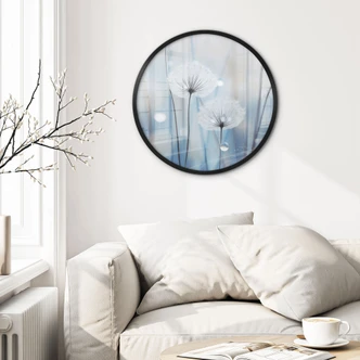 Poster dauwparels op paardenbloemen - Treechild - Rond 