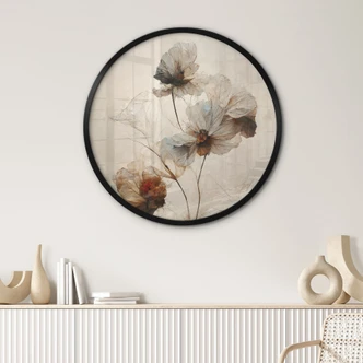 Poster gedroogde bloemen - Elegantie van vergankelijkheid - Boomkind - Rond 