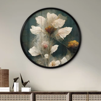 Poster met voorbijgaande bloemenpracht - Boomkind - Rond 