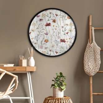 Poster Färgglada vildblommor - UN Designs - Rund 