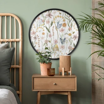 Poster för våräng med fjärilar - UN Designs - Round 