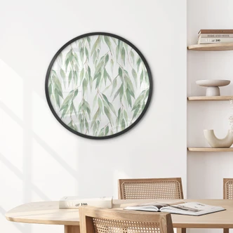 Poster Grenar med gröna blad - UN Designs - Round 