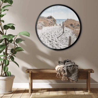 Poster Strandaufgang Dünen - Rund 