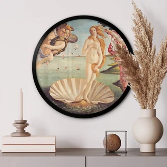 Poster Botticelli - Geburt der Venus - Rund 