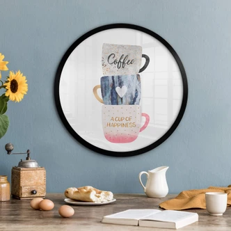 Poster Fredriksson - A Cup of Happiness - Rund 