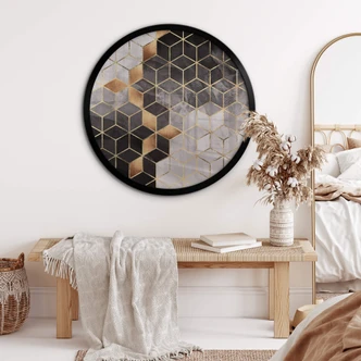 Poster Fredriksson - Smoky Cubes - Rund 