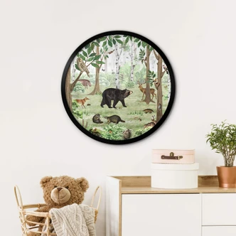 Poster Kikki Belle - Skog sökbild - Rund Poster Kikki Belle - Skog sökbild - Rund