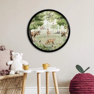 Poster Kikki Belle - Forest wonder - Rund Poster Kikki Belle - Forest wonder - Rund