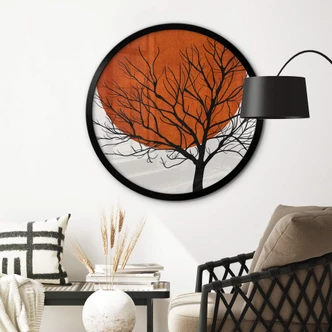 Plakat Kubistika - Warm Sunset 