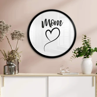 Póster Mamá Corazón - Redondo 