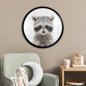 Poster Sisi & Seb - Baby Waschbär - Rund 
