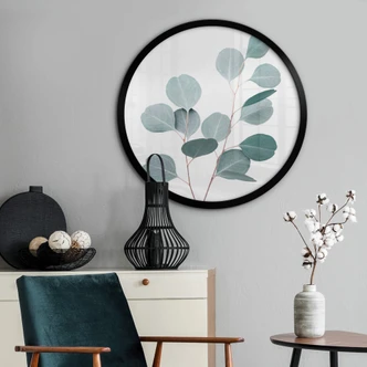 Poster Sisi & Seb - Blauer Eukalyptus - Rund 