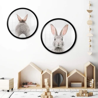 Poster Sisi & Seb - Hasenohren - Rund 