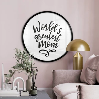 Poster Världens bästa mamma - Rund 