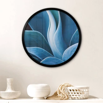Poster Wechsler - Pflanzen Stillleben Agave - Rund 