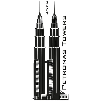 Wandtattoo Petronas-Towers 