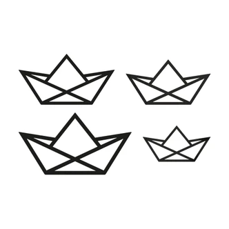 Wanddecoratie Bootjes Wanddecoratie (4-delig) 