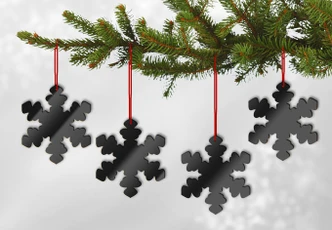 Kerstboomdecoratie Sneeuwvlokken (set van 4) 