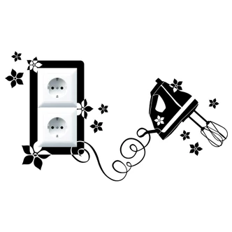 Stekkerdecoratie Bloemen Mixer Verticaal 