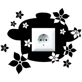 Wandtattoo Blumentopf 