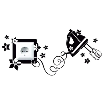 Wandtattoo Blüten Mixer einfach 