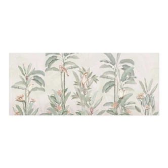 Zelfklevende Keukenachterwand Tropisch bos met kaketoes - Bloomery Decor Zelfklevende Keukenachterwand Tropisch bos met kaketoes - Bloomery Decor