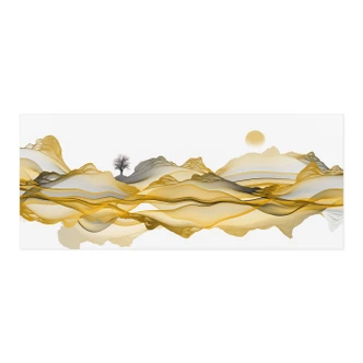 Self-adhesive kitchen splashback Golden mountains 