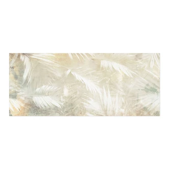 Zelfklevende Achterwand Abstracte witte palmbladeren - Kulik 