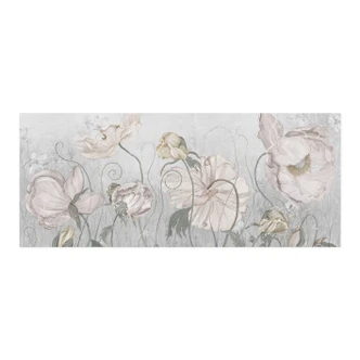 Selvklæbende stænkplade til køkken med blomster i vintagestil i grå - Ms Tiff 