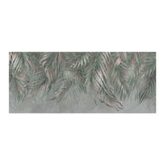 Zelfklevende Keukenachterwand Exotische palmbladeren Roze-groen - Ms Tiff Zelfklevende Keukenachterwand Exotische palmbladeren Roze-groen - Ms Tiff