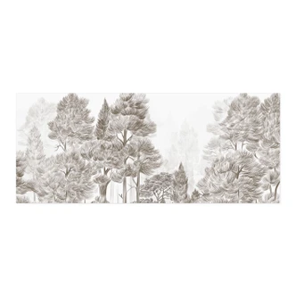 Zelfklevende Keukenachterwand bos met boslandschap in beige - Ms Tiff 